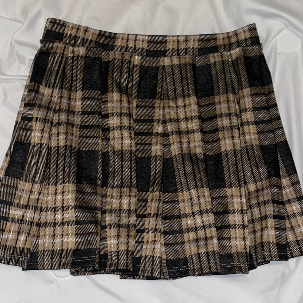 Rue21 Brown and Black Plaid Skirt
